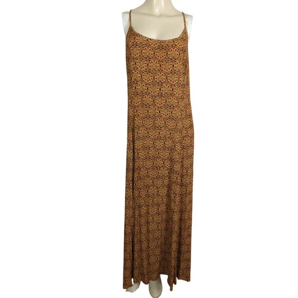 Laundry by Shelli Segal Vintage Maxi Dress Mandala print Lace up back Size 14 - Picture 2 of 16